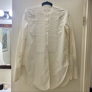 Helmut Lang Tuxedo Bib Button Down Shirt
